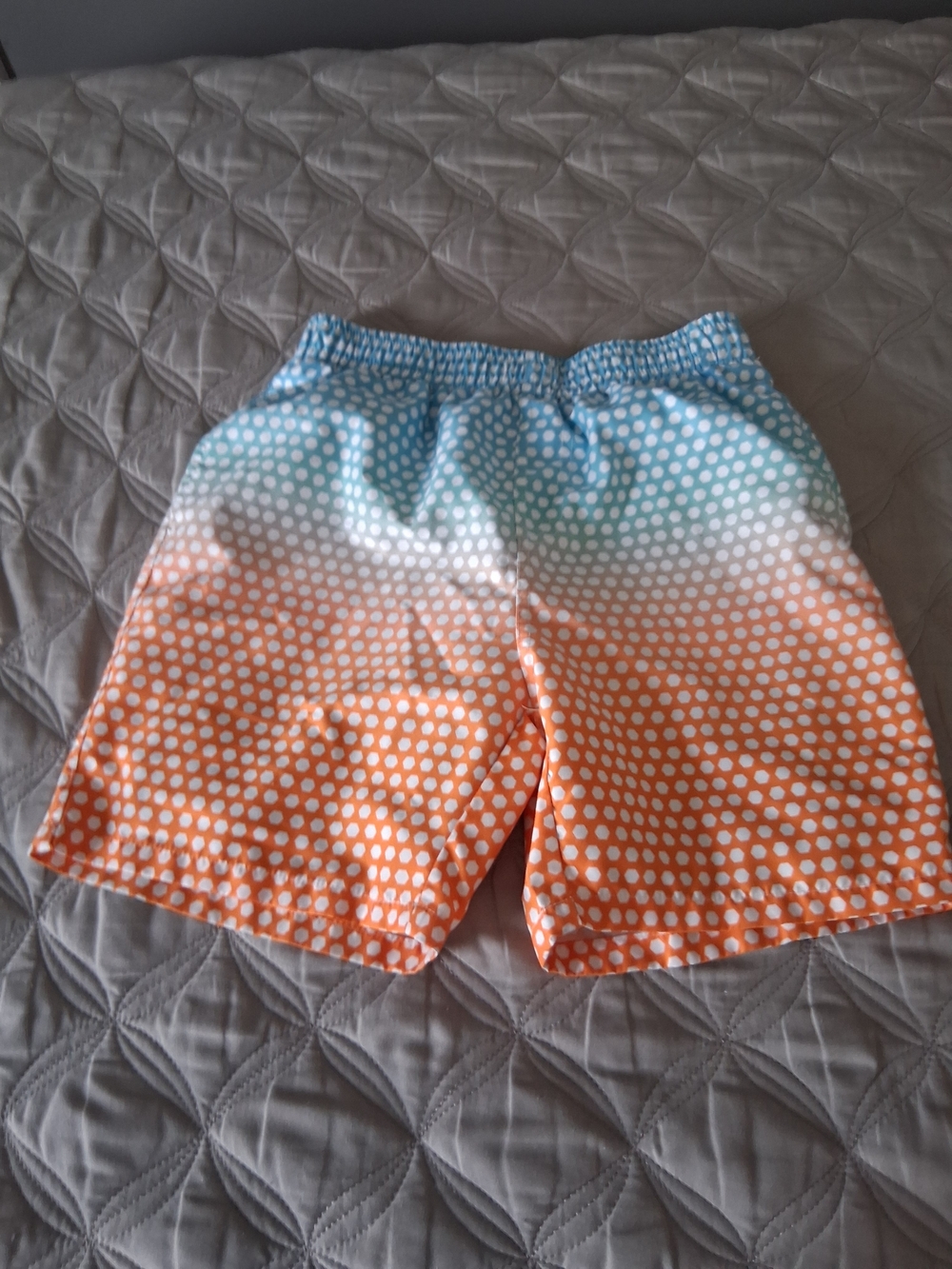 Cat & Jack Boys Swim Trunks Lot - Navy, Coral & Orange-Blue Gradient - Picture 6 of 10